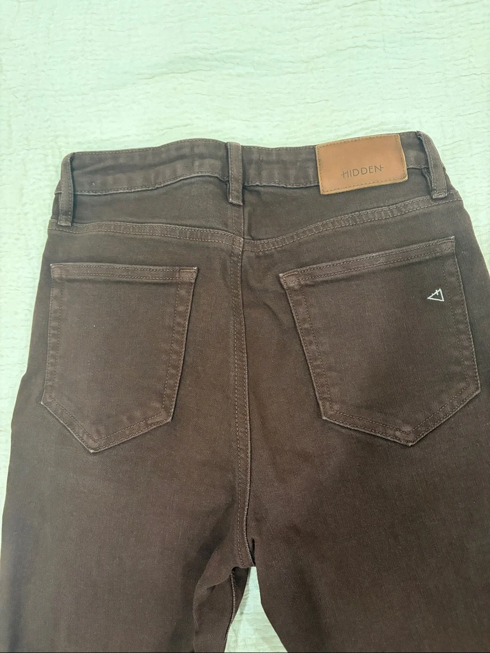 Hidden Brown Frayed Hem Straight-Leg Jeans - Picture 5 of 6